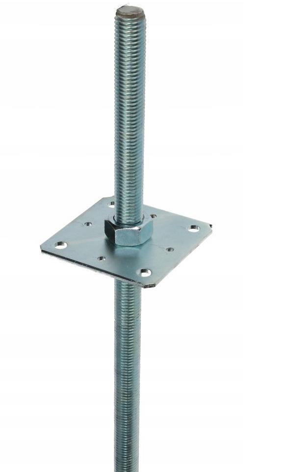 Pole Base With Adjustable Height Anchor M24*500 160*160 - Lbs Pk24*160