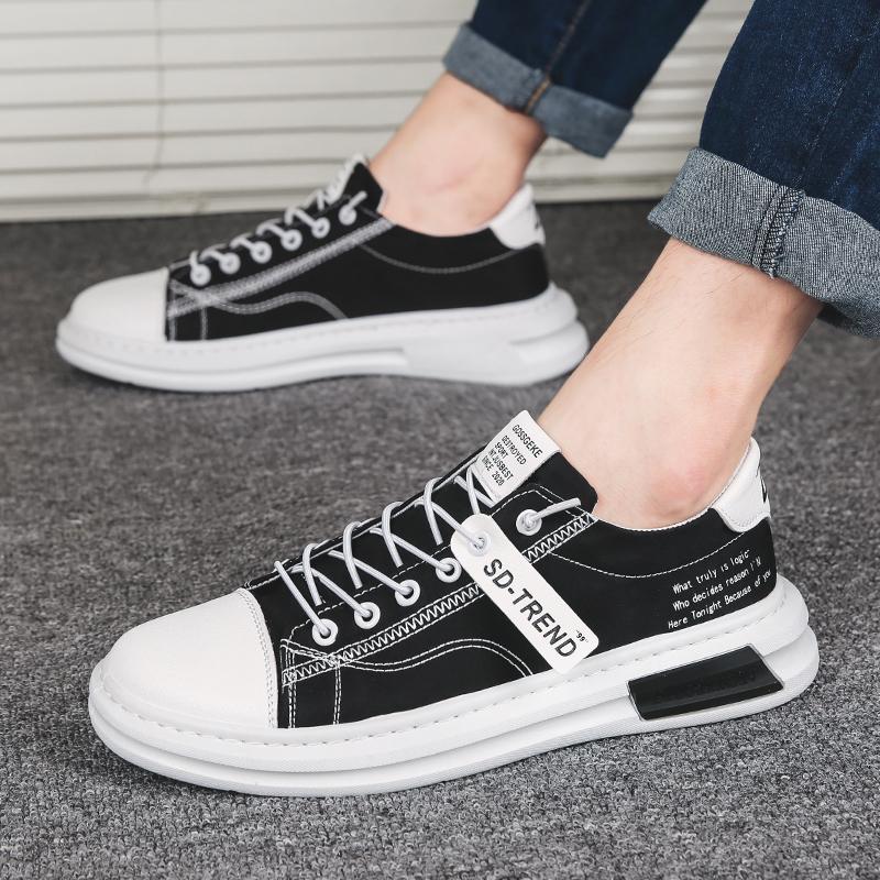Canvas shoes summer men's soft-sole casual shoes flat shoes breathable Korean youth sports shoes fashion outdoor walking shoes