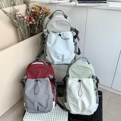 Hochwertiger Color-Blocking-Rucksack für tägliche Reisen, Hand-in-Pendeltasche für College-Studenten, modischer, schlichter Casual-Rucksack