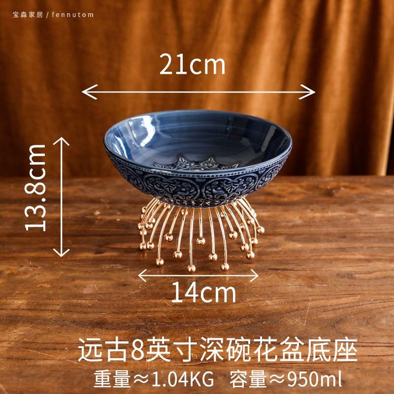 Ceramic High Footed Cake Tray Dessert Plate Cake Stand Display Stand Fruit Plate Dim Sum Dish Snack Bowl Bread Plates
