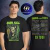 Overkill Thrash Of The Titans Tour USA 2026 Date del Tour Maglietta Unisex a Due Lati