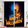 2pcs,2D Plane Printing Creative Curtains Halloween Ghost (14) Versatile Fabric (without Rod) Room Decor Ldeal for Bedroom Living