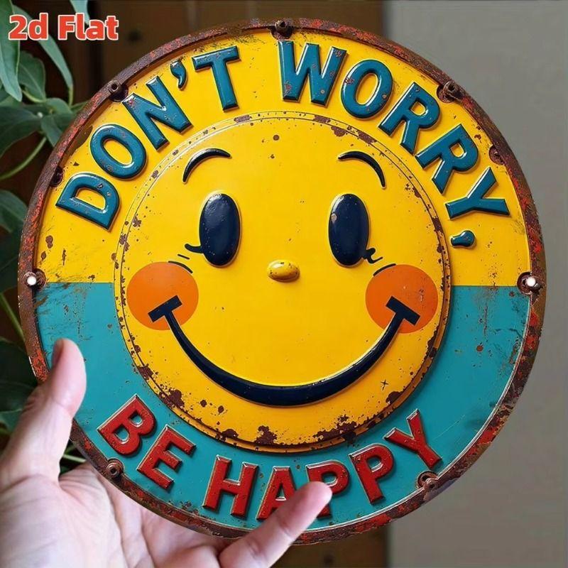 Retro Metal Wall Art for Office Living Room Outdoor, 8x12 Inch