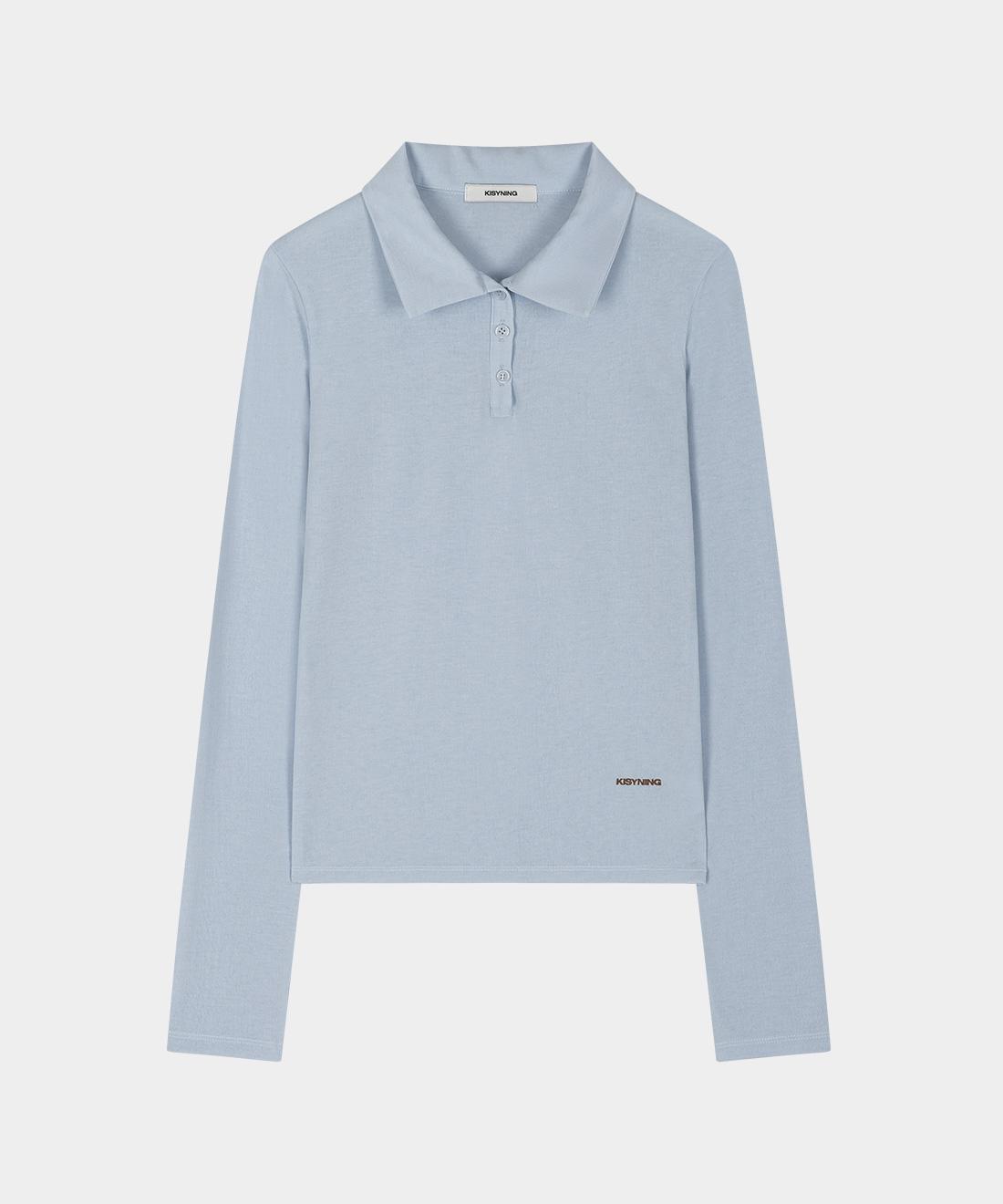 Slit See-Through Top (Light Blue) Light Blue