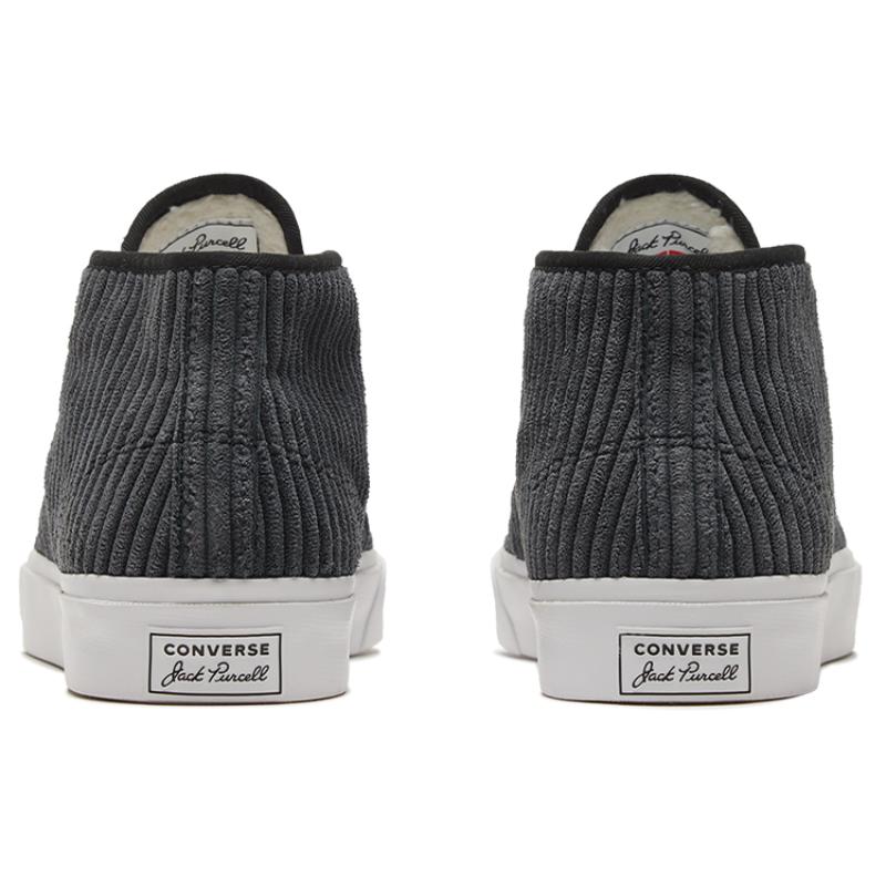 Converse Jack Purcell Comfortable Lace-up Mid-top Canvas Shoes Unisex Black