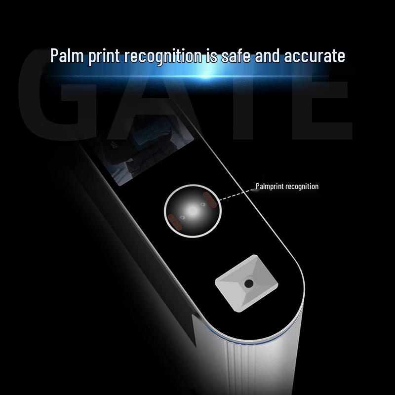 AI Facial Recognition Advertising Swing Barrier Gate Access Control System CN Plug (adapter Included)