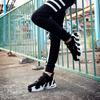 Couple's High-top Air Cushion Sneakers Colorblock Non-slip Casual Sports Shoes