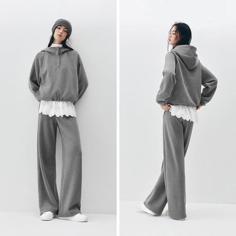 Semir Damen Fleece Sportliches Kapuzen-Zweiteiler-Set