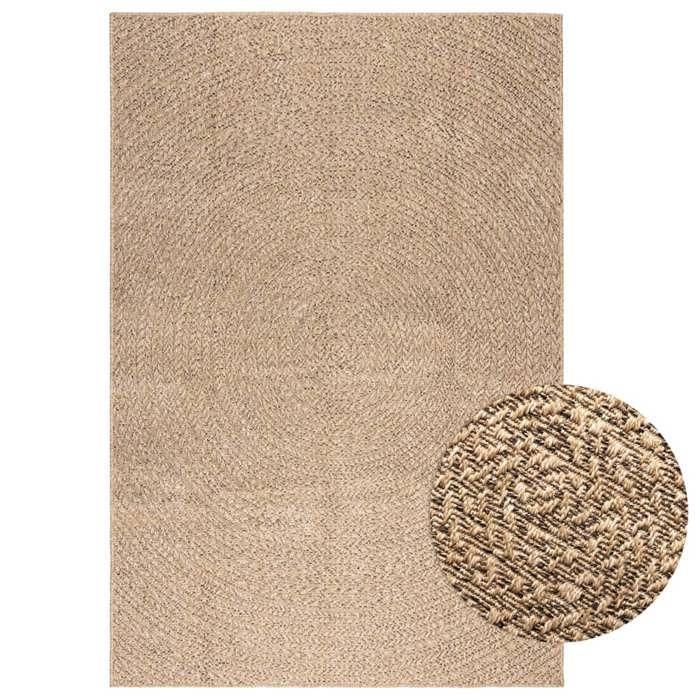 VidaXL Tapis 140x200 cm aspect jute intérieur et extérieur, tapis d'extérieur, tapis de sol, tapis d'intérieur 364840