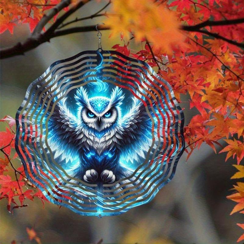 10 Zoll Hängender Windspinner mit 360-Grad-Haken für Balkon-Gartendekor Frühling Sommer Außendekoration