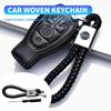 Bil Logotyp Kreativ Handvävd Nyckelring Nyckelring Tillbehör För Nissan J10 X-Trail Qashqai Juke Leaf Micra NOTE Patrol Prylar
