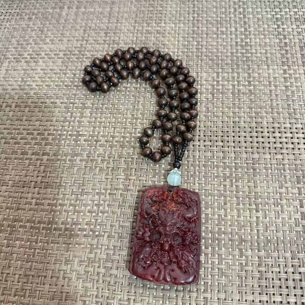 Dragon Photochromic Pendant Necklace - Red, Green, Amber Resin Acrylic Jewelry