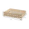 Crystal Mirrored Cosmetic Tray Organiser Metal Decorative Vanity Tray Plate Holder for Perfume Cosmetics Makeup Storage