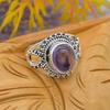 Amethyst Ring Gemstone 925 Sterling Silver Ring Handmade Stone Bohemian Jewelry for Women - 5.3 Gms