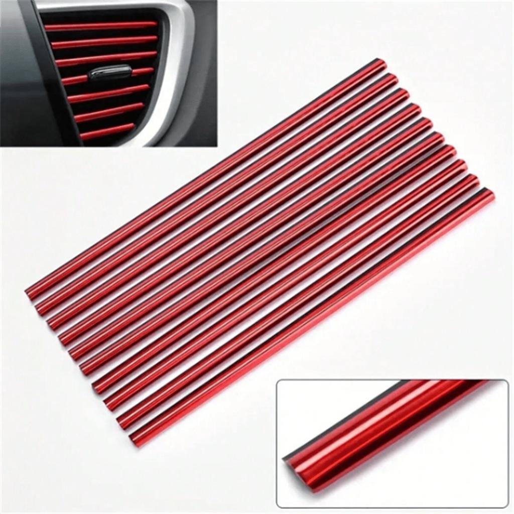 10pcs 7.87 Inches Fit For Car Air Conditioner Outlet, Decorative U-Shaped Molding, Car Styling Door Edge Corner Protector