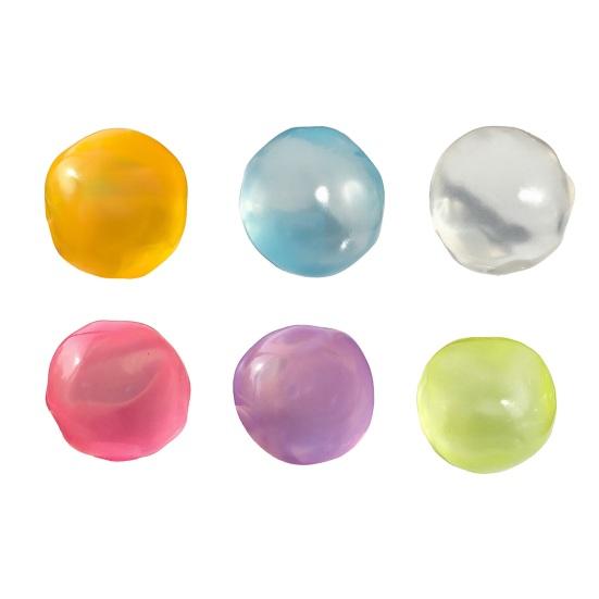 1/6 Peças Bola de Óleo de Coco Moldável para Apertar Alívio da Ansiedade Molde DIY Bola de Estresse Moldável Bola Transparente de Subida Lenta Elástica Brinquedo Sensorial Fidget