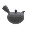 Tokoname Ware Teapot 6-443 Takasuke No. 6 Black Clay Chrysanthemum Round Thin Teapot, 100ml, Thin (Sasame) Gyokuro Green Tea, Made In Japan, Boxed