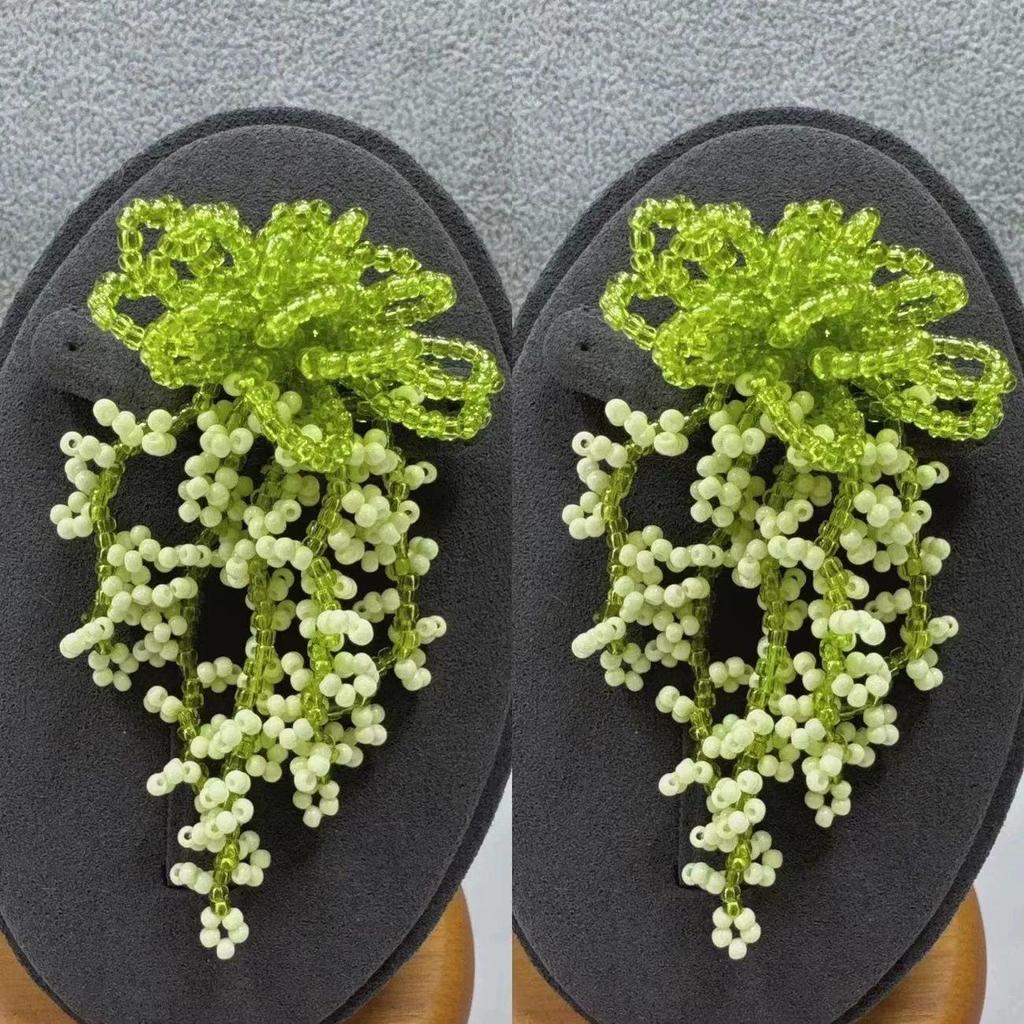 Handmade 2025 Refreshing Blue Beaded Stud Earrings - Unique High-End Vacation Style Design