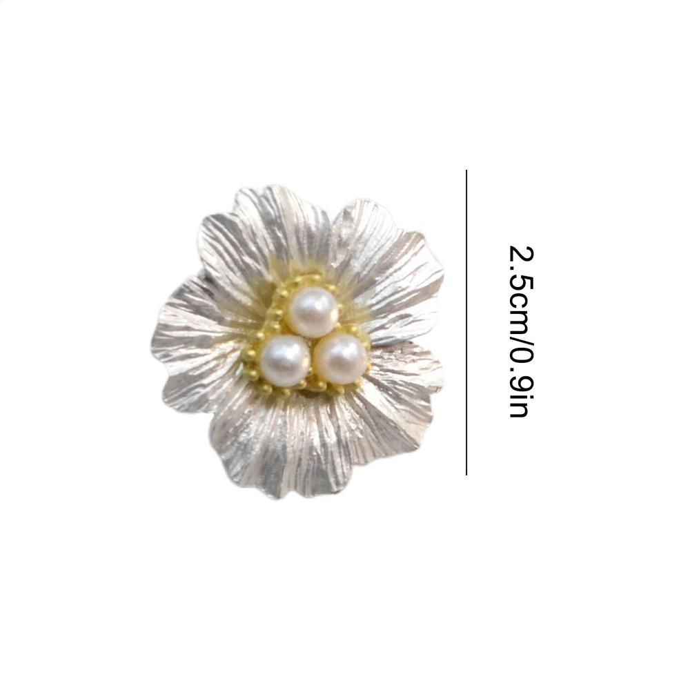 

Pearl Flower Button Covers 2PCS Shirt Accessories Flower Shaped Decorative Pearl Cufflink for Dress Blouse Wedding Party Wear