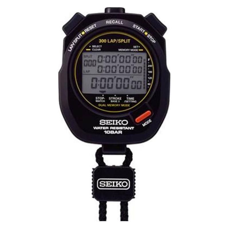 SEIKO stopwatch Quartz 100 meters waterproof, same style for men and women SVAS009 чёрный