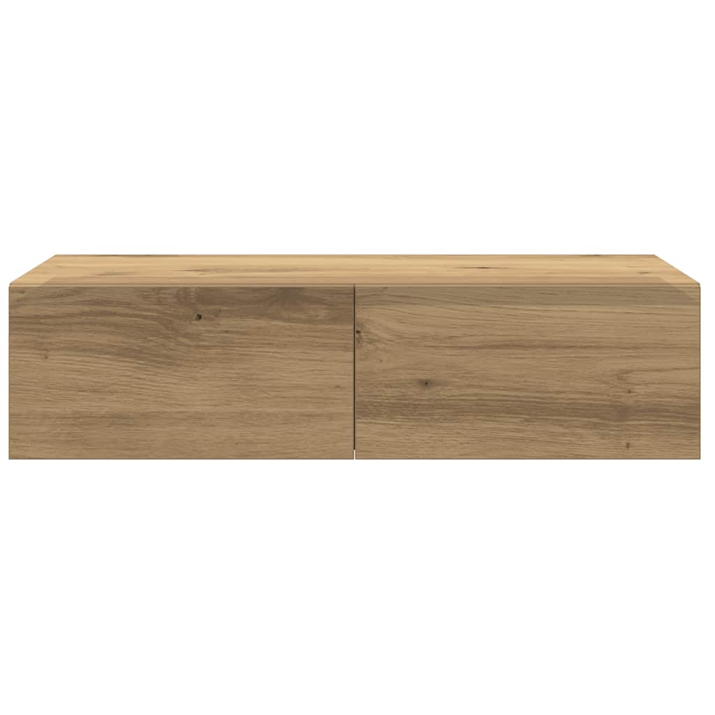 Wandregal mit Schubladen Artisan Eiche Optik 60 x 26,5 x 15 cm