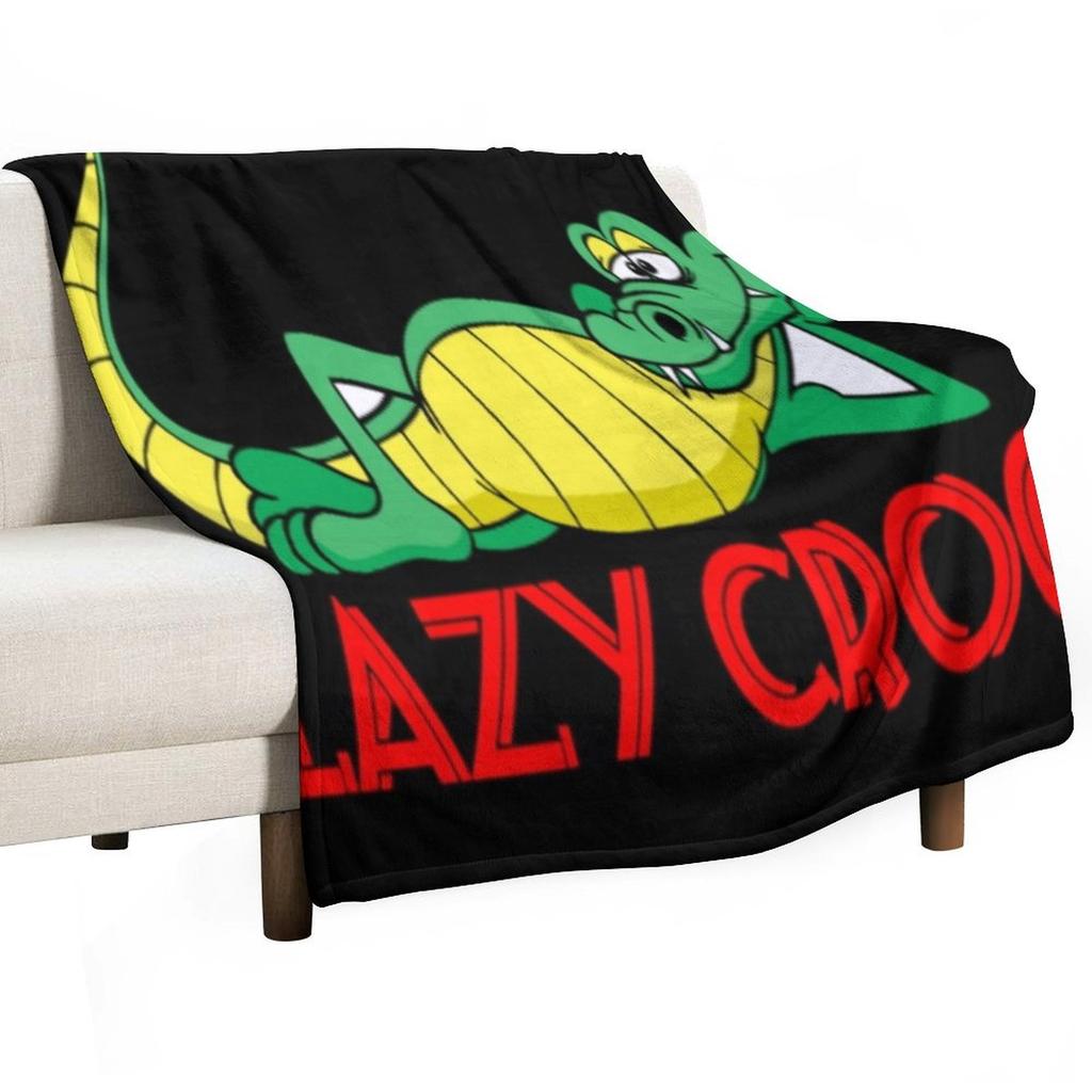 Lazy croc Throw Blanket Soft Plaid Cute Plaid Hair Baby Blankets