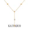 Korean-Style Diamond-Encrusted Star Necklace, Gold-Plated Titanium Steel Clavicle Chain
