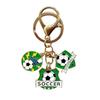 Keychain Pendant with Smooth Golden Lobster Clasp, Soccer Themed Charm Key Holder, Backpacks Car Keys Accessory