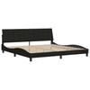 Bed Frame without Mattress  Hanko  Black 200x200 cm Fabric
