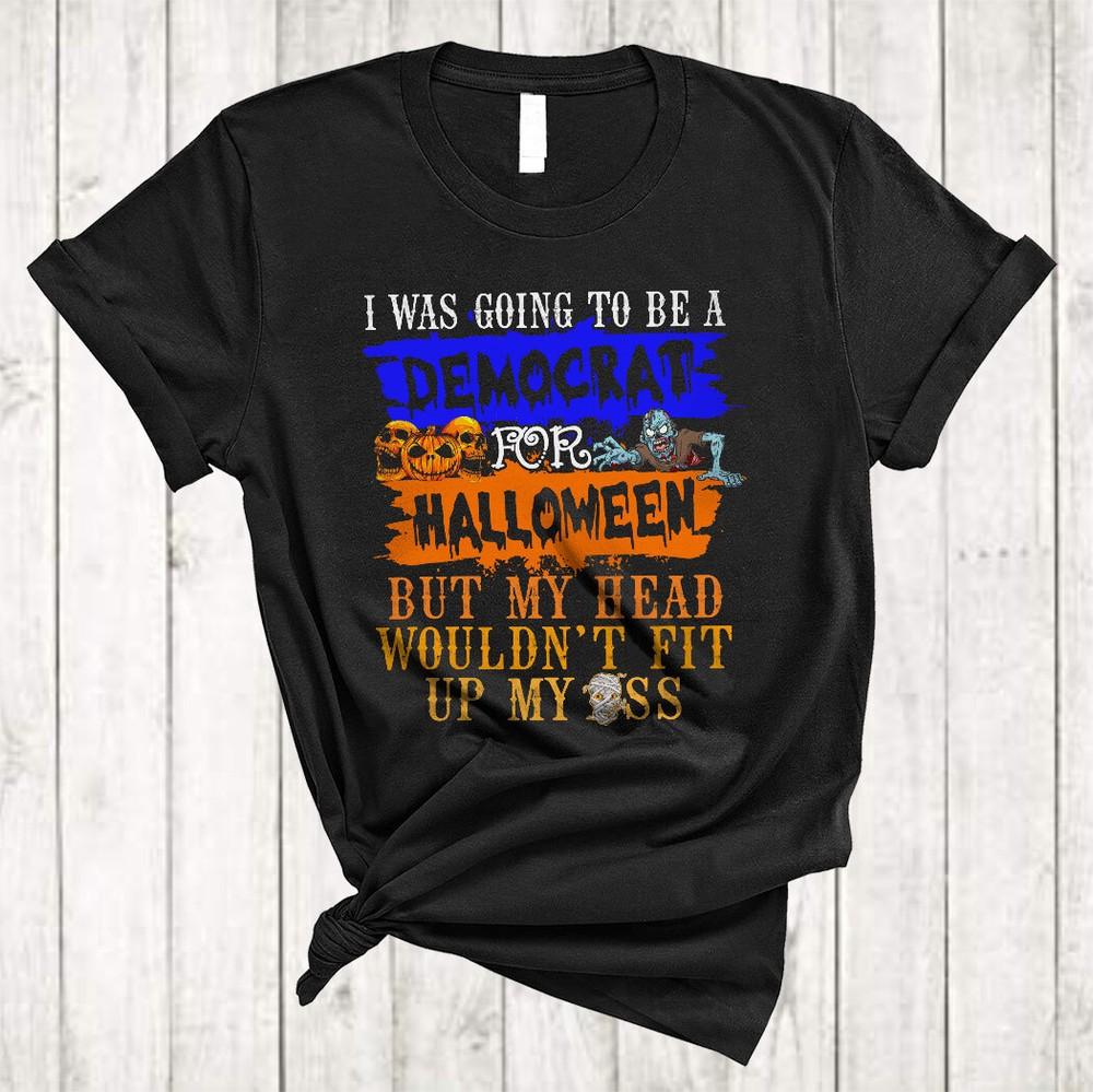 

I Was Going To Be A Democrat For Halloween Political Pumpkin Zombie T-Shirt, Mug L