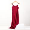 Plus Size Loose Fit Modal Camisole Pajamas Dress Comfortable Anti Exposure for 200 Lbs