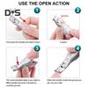 Portable Nail Clippers with Catcher Splash Proof Sharp Stainless Steel Wide Jaw Blade Foldable Small Cutter for Fingernail Toenail Built-in Nail File