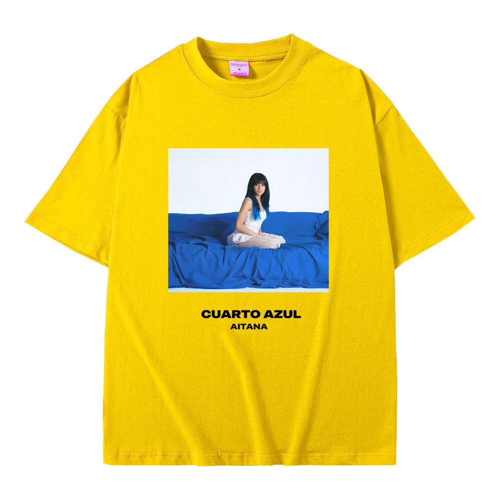 Singer Aitana CUARTO AZUL World Tour 2026 Merch T-shirt Unisex Women Fashion Casual Oversized T-shirts Streetwear Unisex Fans Gift
