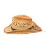 Hut mit Hohlgeflecht Atmungsaktiv Frühling und Sommer Winddicht Einfach Reise Strand Cowboy Strohhut Sonnenhut