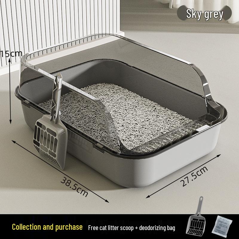 Extra Large High-Sided Cat Litter Box - Anti-Splash, Thickened Design