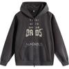 Li Ning Badfive Comfortable Casual Simple Loose Hooded Letter Print Cardigan Sweatshirt Men Sweatshirt Black Chocolate AWDV033-1