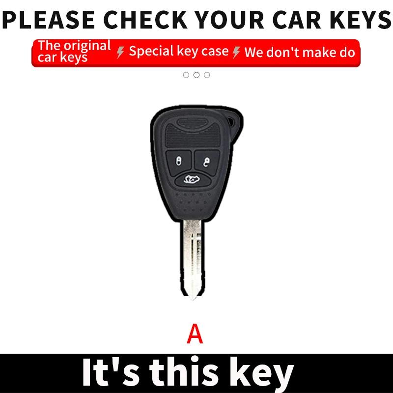 Leather Key Case Keychain Cover Shell Bag For Jeep Wrangler Compass Patriot Liberty Chrysler 300 PT Dodge JCUV Caliber Nitro