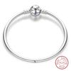 Bracciale Argento 925 Originale 17-20CM Stella Luna Sole Quadrifoglio Zircone Verde Bracciali Adatti Fai da Te Ciondoli Gioielli Compleanno Regali