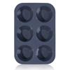Large Silicone Muffin Pan, Cake Pan, Nonstick, 6-Cavity Muffin Pan, Baking Cups, Cake Mold, Kitchen Tool, Easy To Clean (Gray)