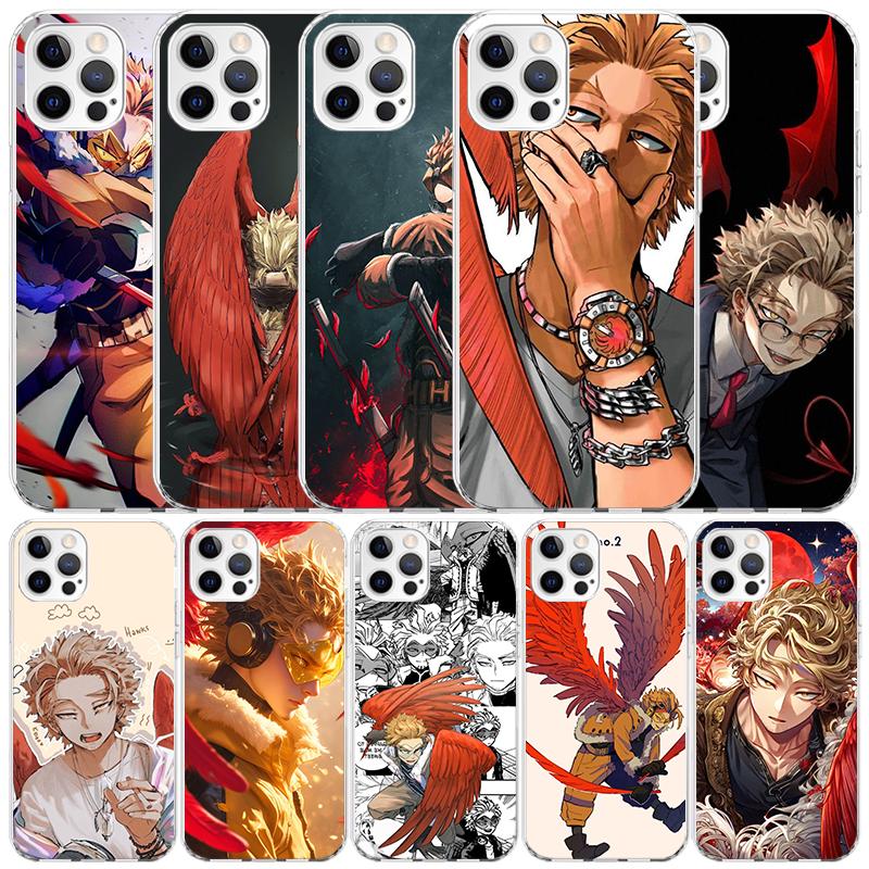 Hawks MHA My Hero A-Academy Handyhülle Für IPhone 16 17 Air 16E 15 14 Plus 13 Mini 12 11 Pro Max 7 8 + SE 2020 Weiche TPU Rückseite Abdeckung