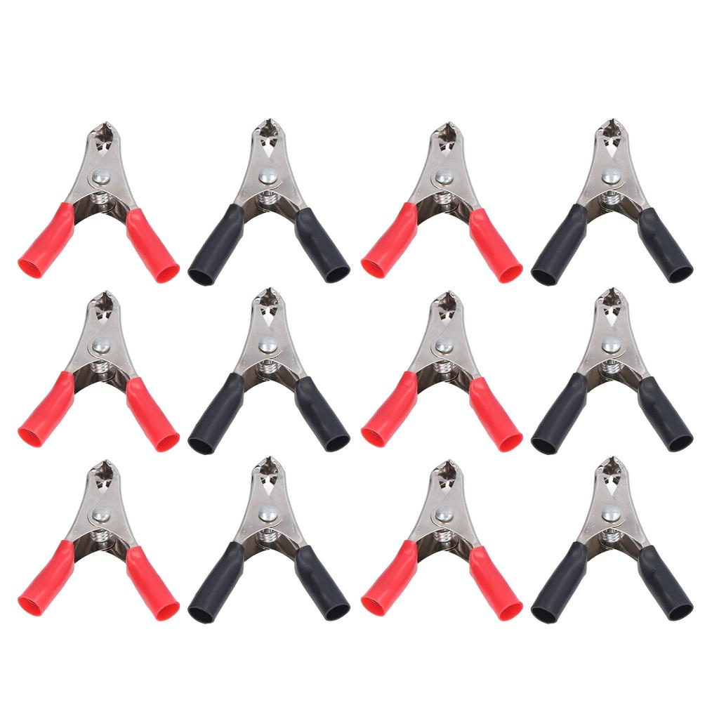 50 Sets Crocodile Clip Insulated Battery Cable Clamp 10A Tool Kit for Testing Equipment