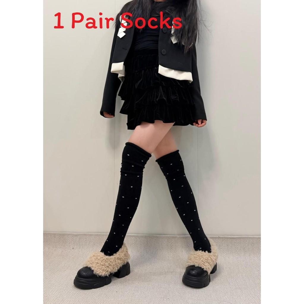 Duvet Fleece Thickened Winter Stacking Socks For Women With Warm Cotton Material