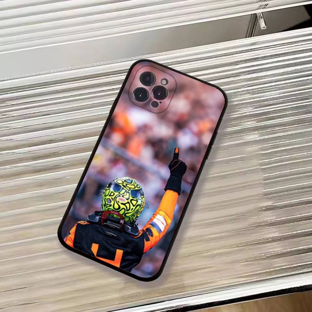 Racer Lando N-Norris Phone Case For iPhone 17,16,15,14,13,12,11 Plus,Pro Max,XS,Soft Silicone Black Cover
