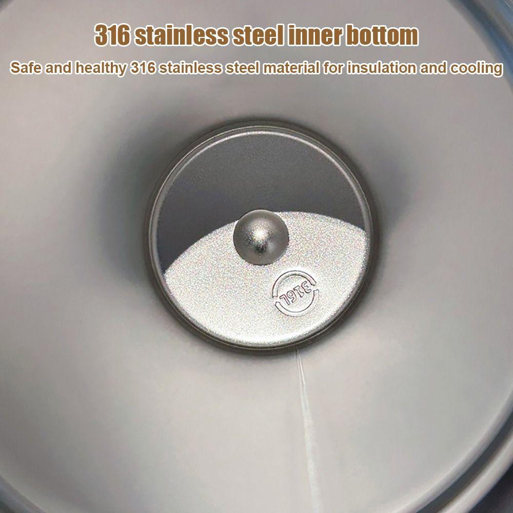 710ML Straw Vacuum Cup 316 Stainless Steel With Lifting Rope Thermal Water Bottle Leakproof Cold&Hot Insulated Cup Office