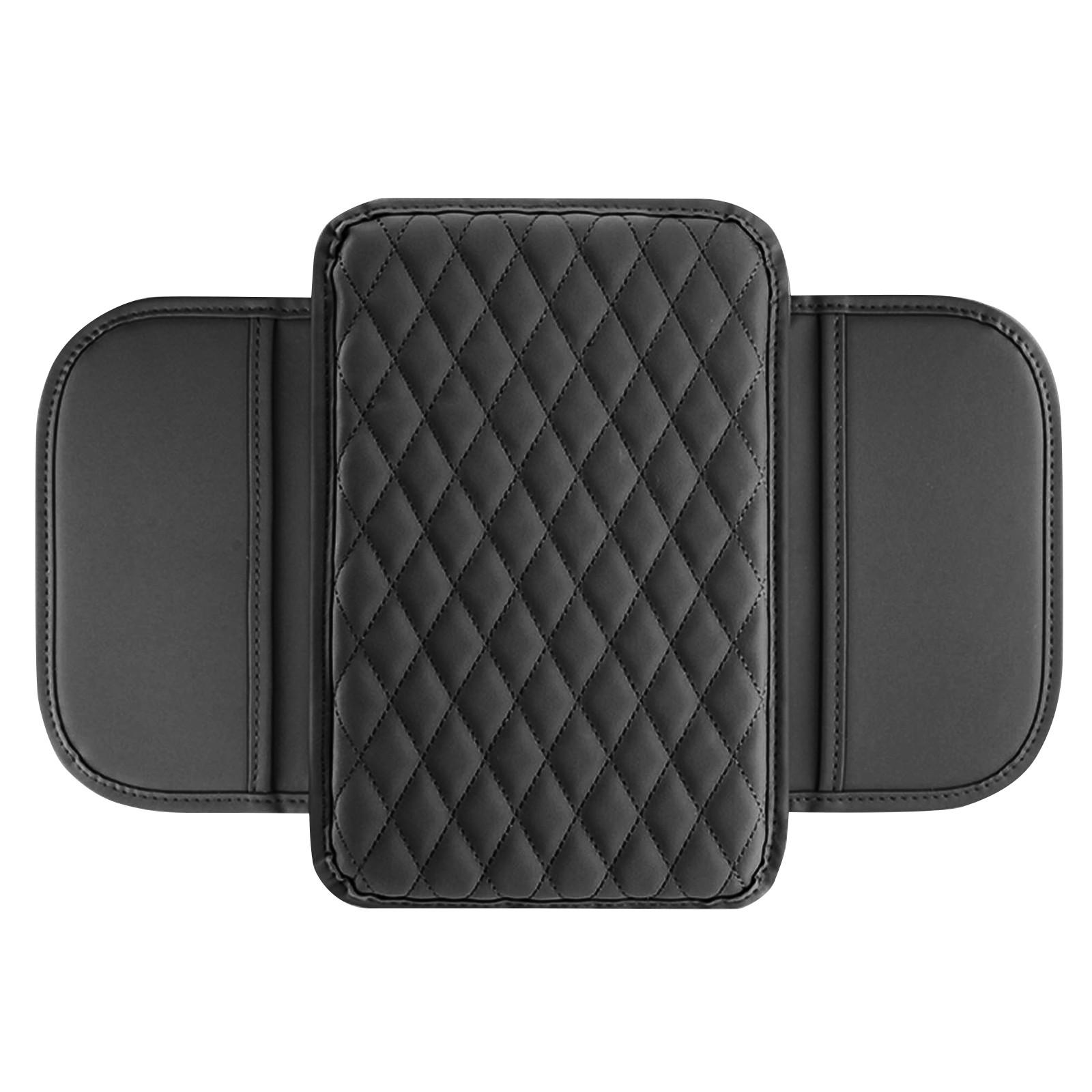 

Модернизированный чехол на центральную консоль автомобиля, подушка на подлокотник из кожи из микрофибры с 2 сумками для хранения One Size