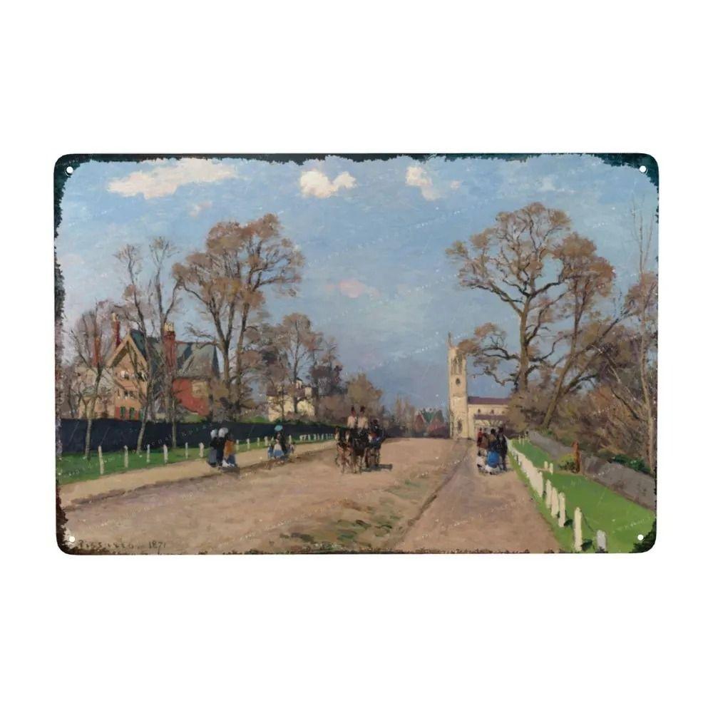 Oil Painting Style Retro Characters Landscapes Metal Tin Sign Wall Poster