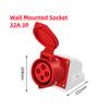 Industrial Plug and Socket 5pin 3core 3P/4P/5P Electrical Connector 16A 32A IP44 Wall Mounted Socket 220V 380V 415V MALE FEMALE