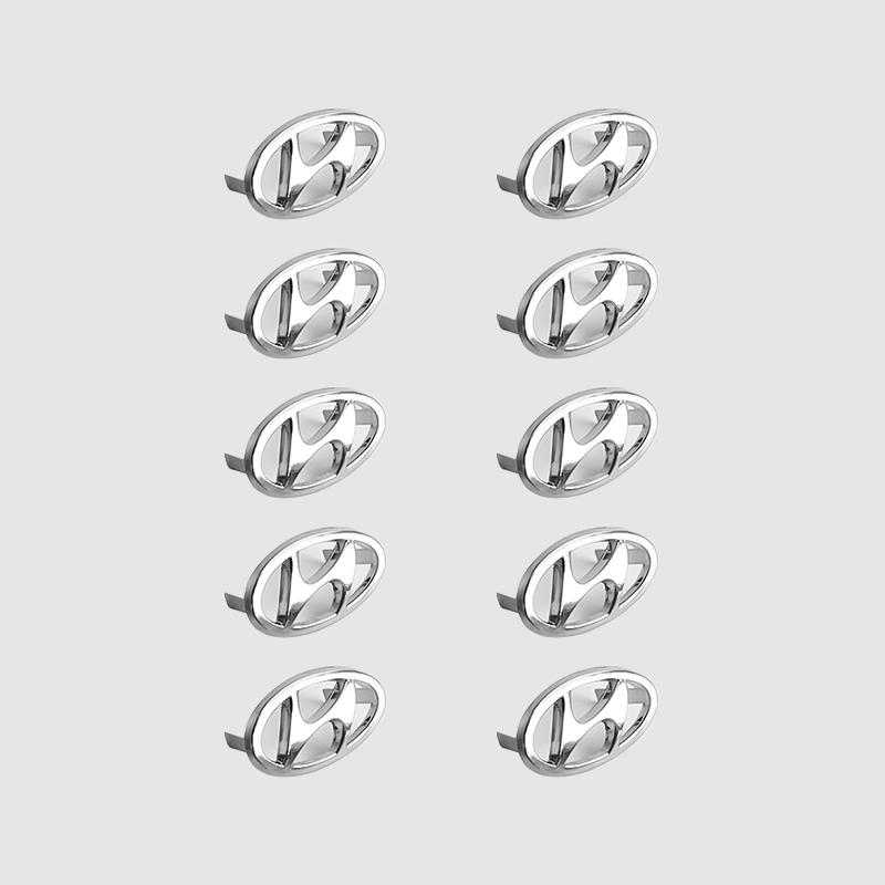 Car 3D Metal Hyundai Logo Small Emblem Decoration Goods Auto DIY Badge Refit Accessories For Hyundai Tucson KONA i10 Creta i30 Y3