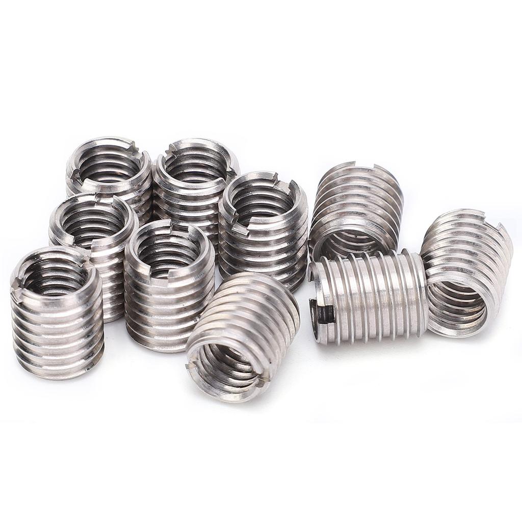 10Pcs Insert Nut Thread Repair Sleeve Threaded Bushing Screw Reducing Conversion Tool