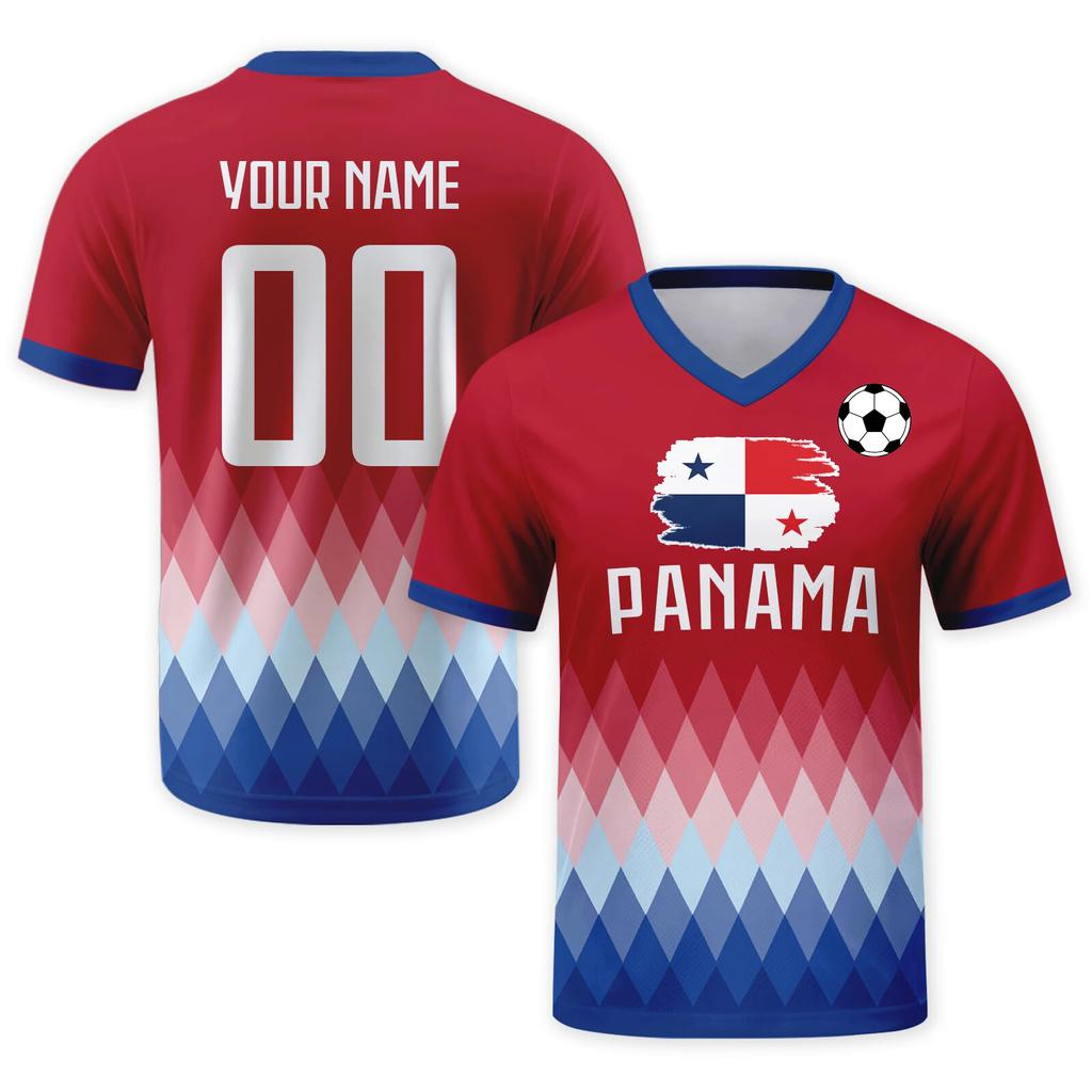 Customizable Soccer Jersey Shirt with V Neck Short Sleeves Pattern Front and Back Print for Sports and Team Use